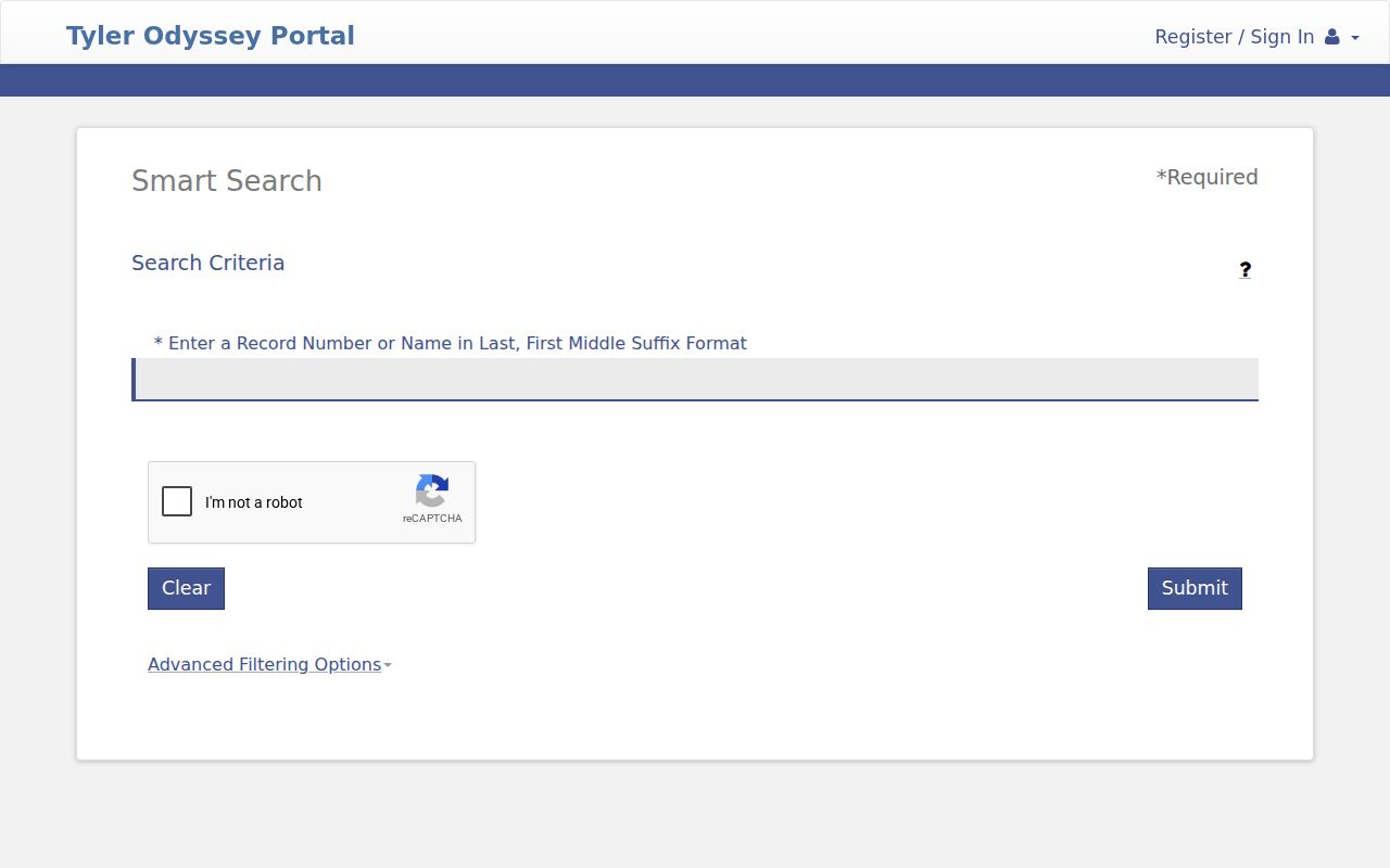 Archer County criminal court case UCMS search controls