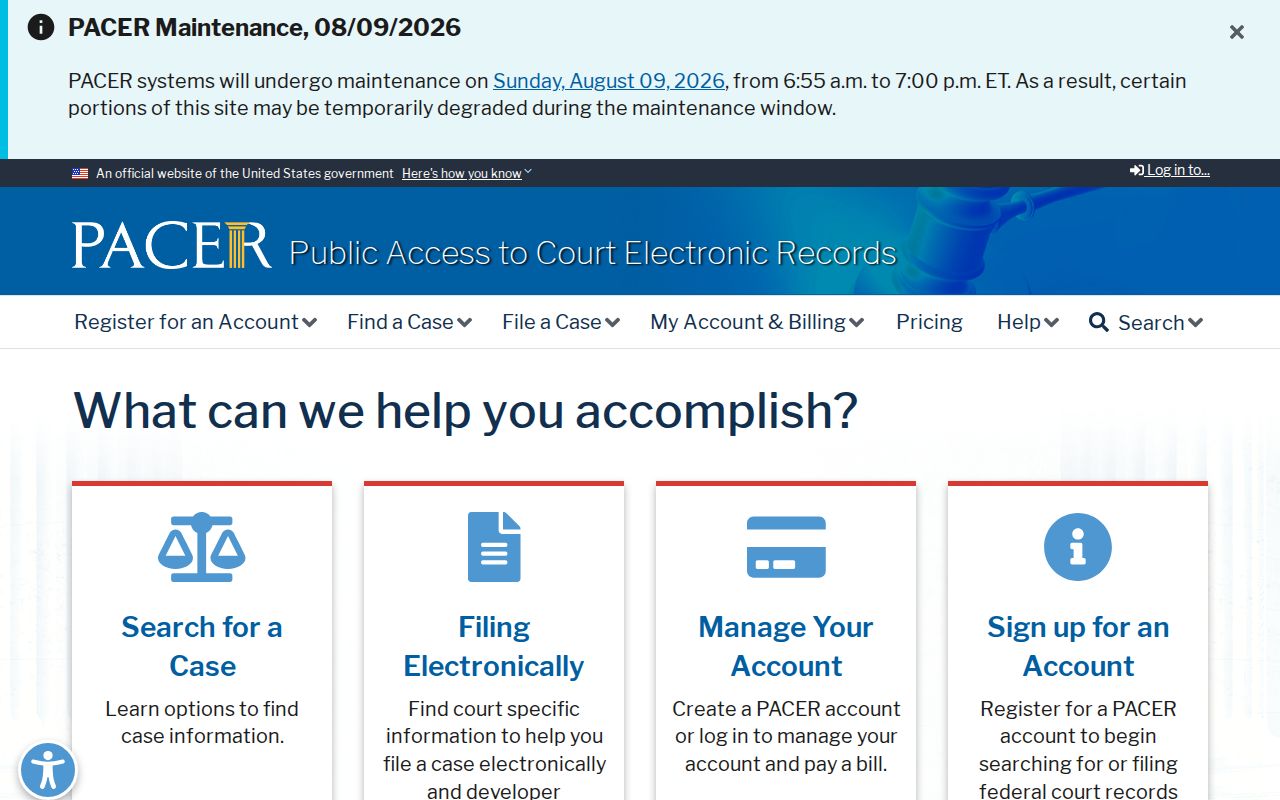 Federal criminal court case search for Archer County residents