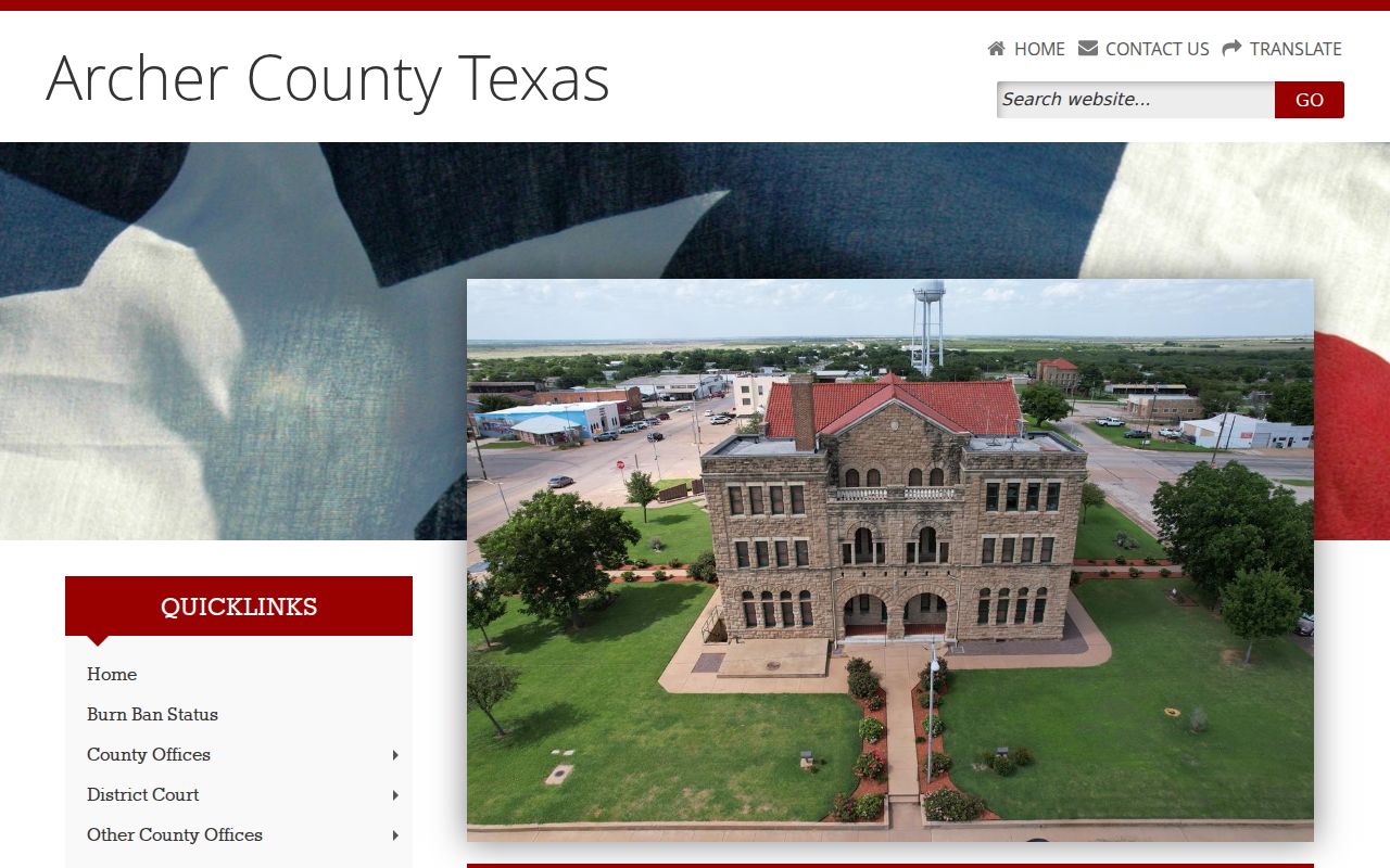 Archer County courthouse criminal records homepage